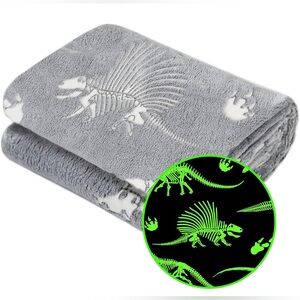Glow in The Dark Blanket Dinosaur Throw Blanket 50"x60"